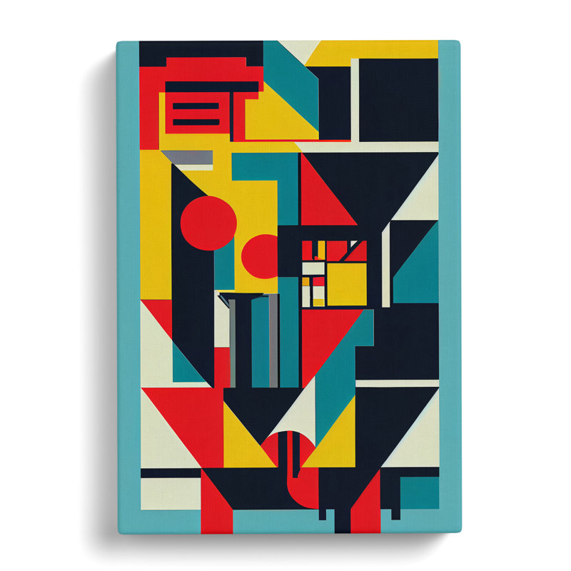 Bauhaus Abstract Art No.4 - Wrapped Canvas Print, 50cm H x 35cm W x 3cm D