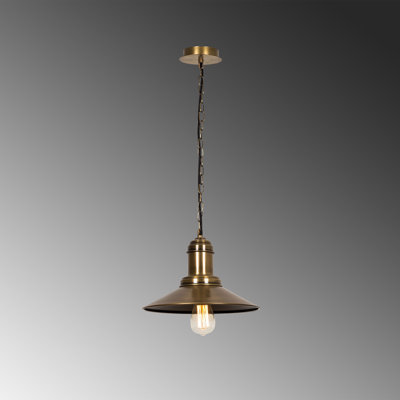 Luminaire suspendu conique à 1 lumière Croyd