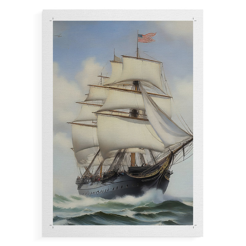 NAUTICAL Series Lxxv - impression sur toile seulement - non encadrée, H 48 po x l 32 po