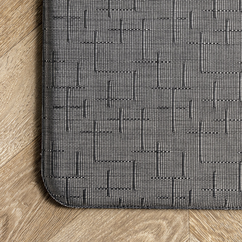 Tapis anti-fatigue Prudenville, Rectangle 1 pi 8 po x 3 pi 6 po, Gris foncé