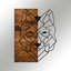 Élégant accessoire mural en bois, finition noire et noyer, 17,9 po x 22,8 po | Structure 100% métal durable (épaisseur: 0,05 pouce) et envers 100% bois (épaisseur: 1,2 pouce) | Parfait pour la décoration intérieure et les accents élégants-1266415561