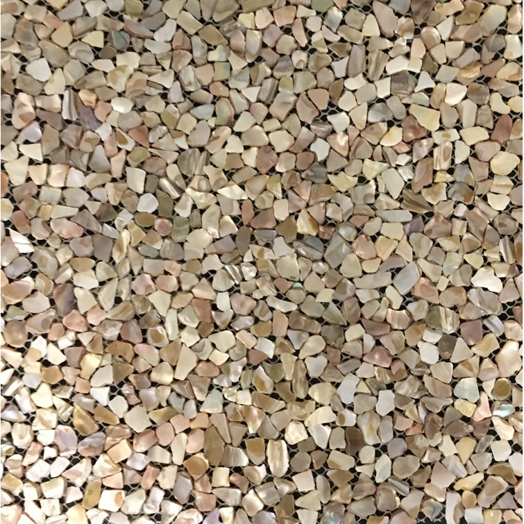 Mesh Mounted Mosaic Tile in Natural Mother of Pearl