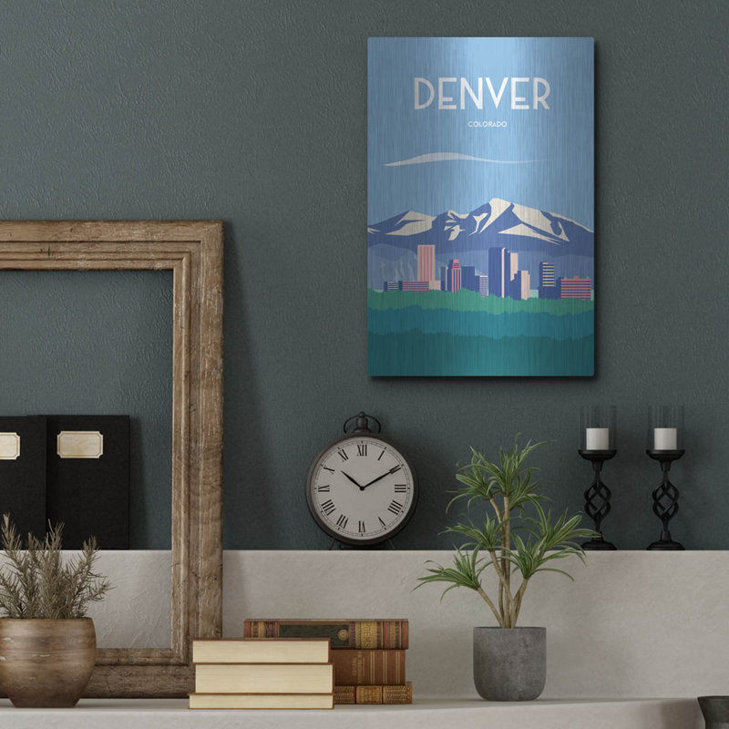  «Denver» par Arctic Frame, art mural en métal, 12 po x 16 po, H 16 po x l 12 po
