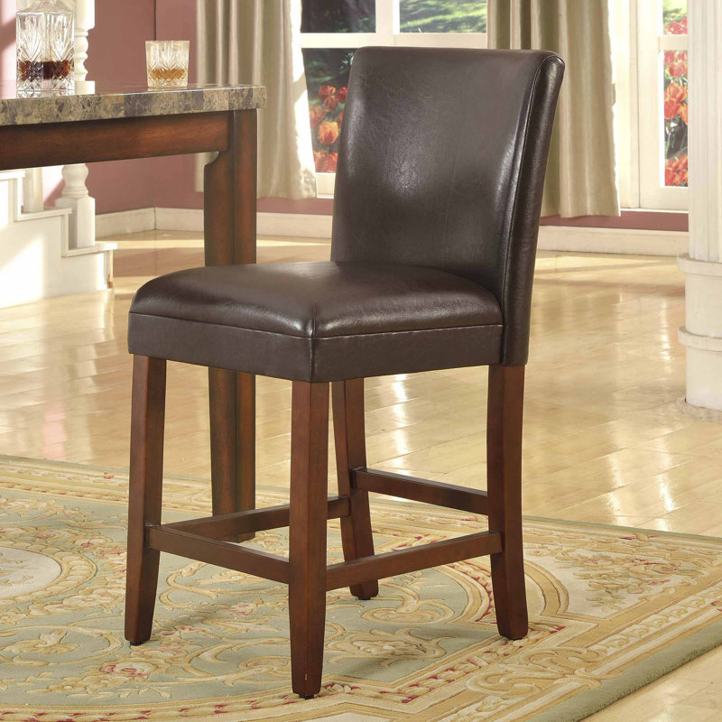 Tabouret de bar 29 po Taib, Similicuir brun
