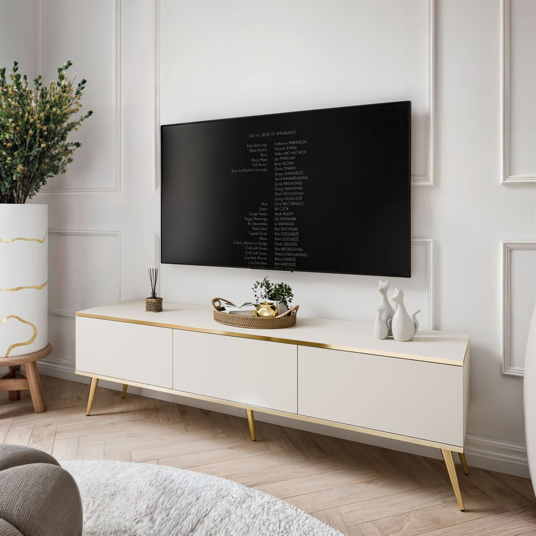 OXFORD III TV Stand with Golden Legs