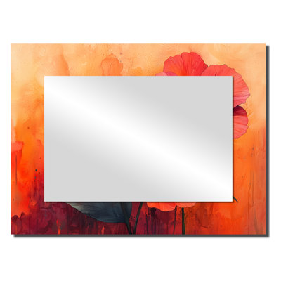 Hibiscus Vivid Hues liquide Harmony II - art mural miroir floral - imprimé sur métal