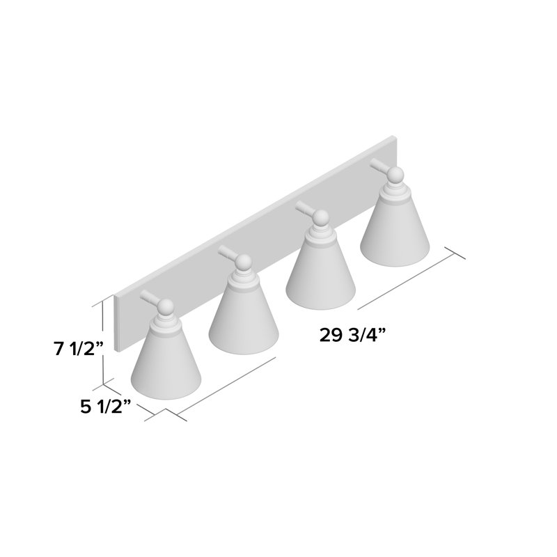 Bennfield 4 - Light Dimmable Vanity Light, Chrome