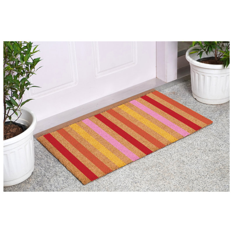 Sunset Stripe Doormat, 17" W x 29" L