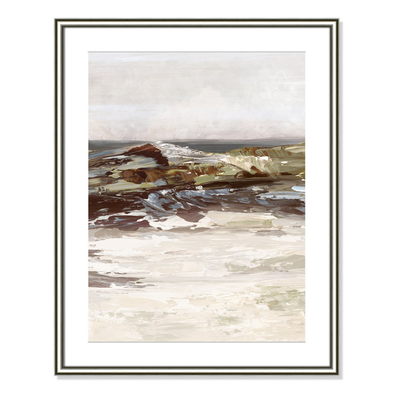 «Stoney Peak Print» par Casa Fine Arts, 30.75" H x 24.75" W x 0.875" D, Impression encadrée argentée classique avec pass
