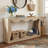 63" 2-Tier Narrow Entryway Console Table, Unique Wavy Edge Open Storage Shelf, Scratch-Resistant Finish & Anti-Tip Design, Fits Entryway, Living Room