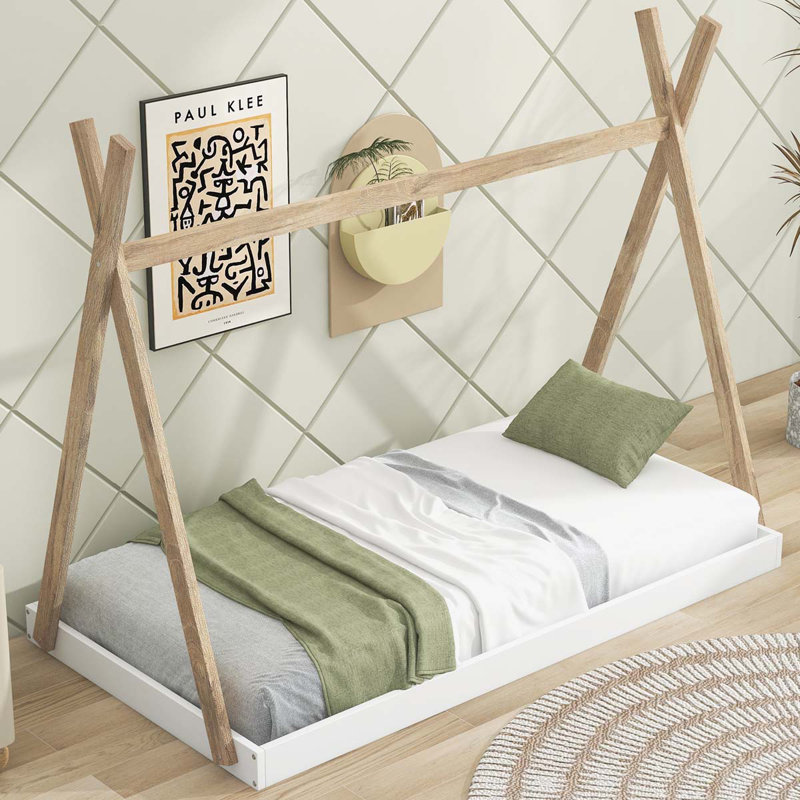 Lits de tente Aaronveer par Isabelle & Max ™, Blanc / brun, Double