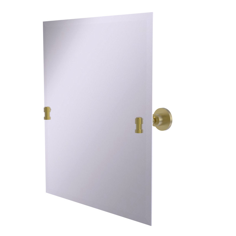 Miroir d’appoint d’inclinaison de paysage Marchmont, 26" H x 21" W, Laiton satiné
