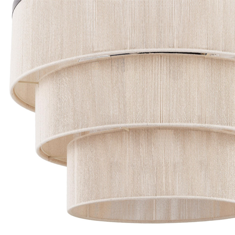 24" 5-Light Tiered Rope Drum Chandelier, Bronze