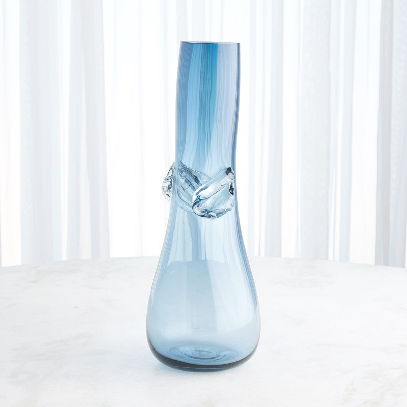 Knot Vase, 18.5" H x 6.75" W x 6.75" D, Blue
