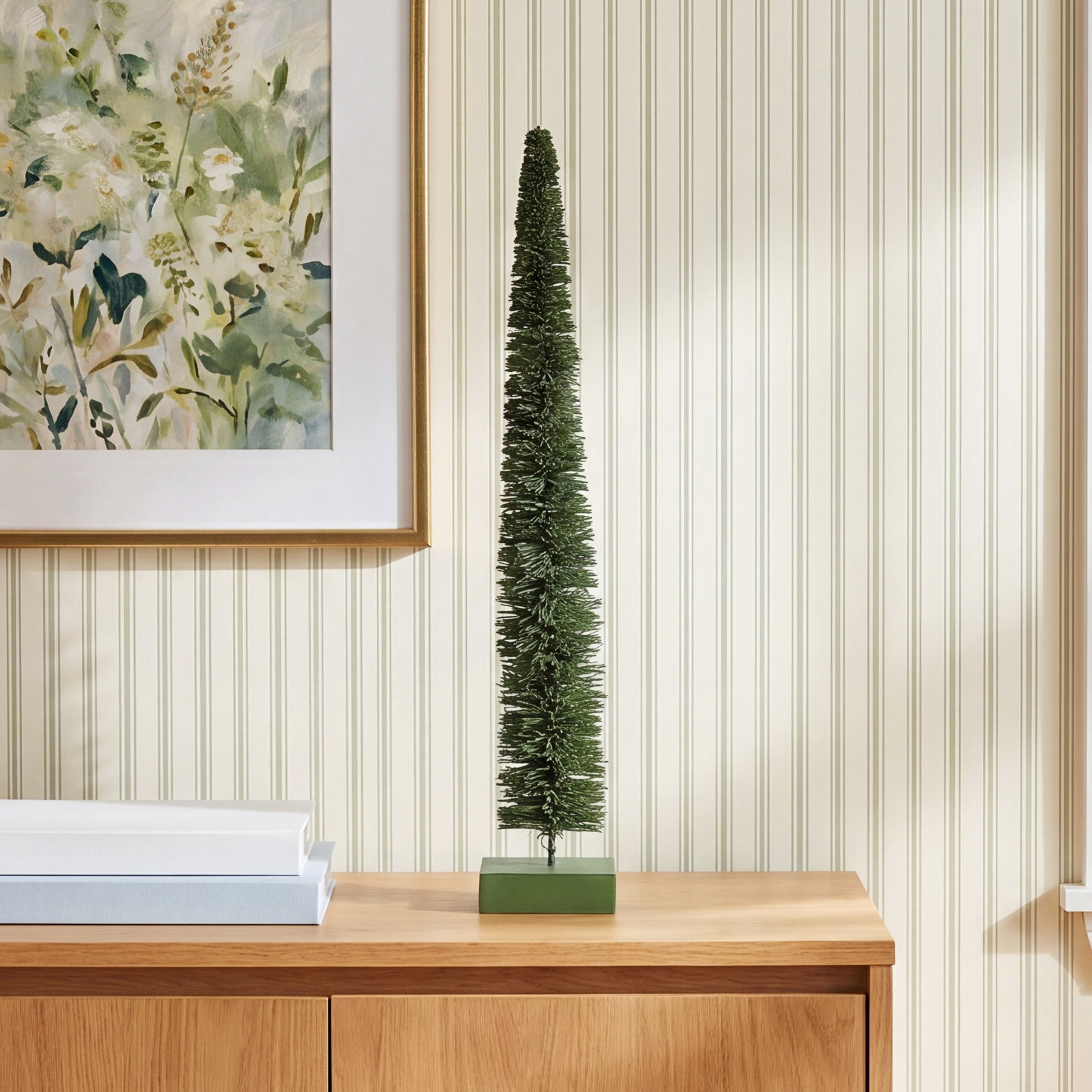 Lighted Rattan Tabletop Tree