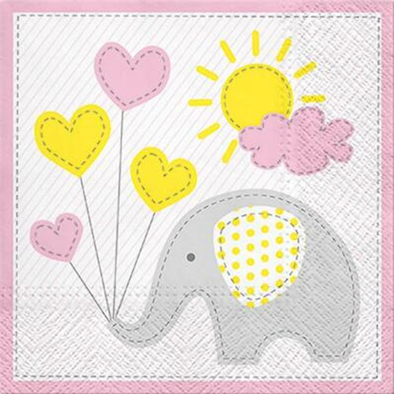 Serviettes éléphant pour 20 invités