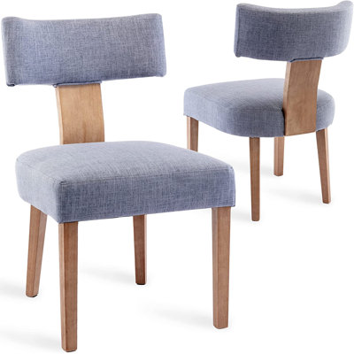 Mid Century Upholstered Dining Chairs Side Chairs Farmhouse Dining Chair with Wood Legs