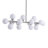 Jewellia 16-Light Dimmable Bubble Glass Sputnik Modern Linear Chandelier-306146226