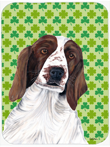 Planche à découper en verre st. patrick caroline à la trésors de springer épagneul st. Shamrock Lucky Irish