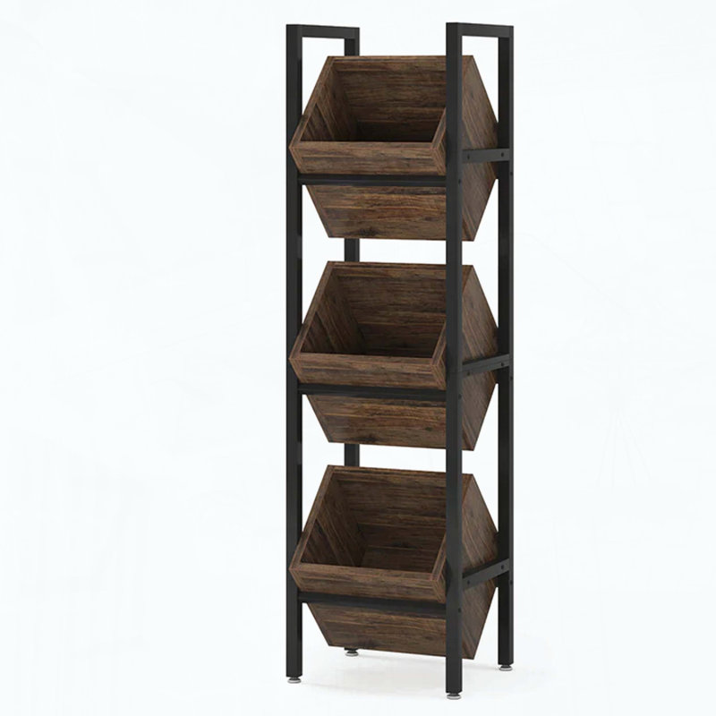 36-Bottle Industrial Wine Rack with Adjustable Feet and Wall Attachment