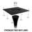 24 Inch Black Marble Texture Round Tulip Table, Modern Home Kitchen Living Room Multi-Use Table-829122719