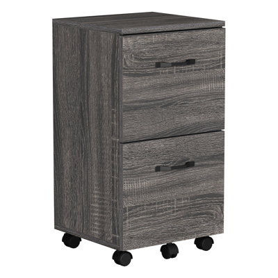 17'' Wide 2 -Drawer Mobile File Cabinet