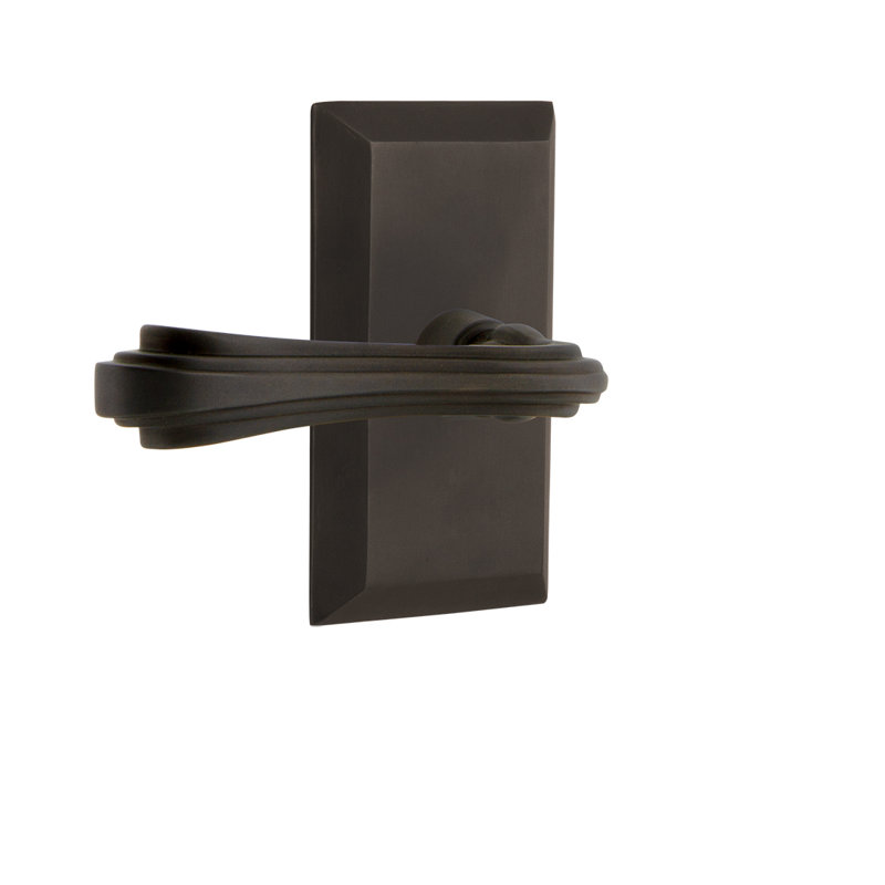 Studio Plate Double Dummy with Fleur Lever, Oil-Rubbed Bronze