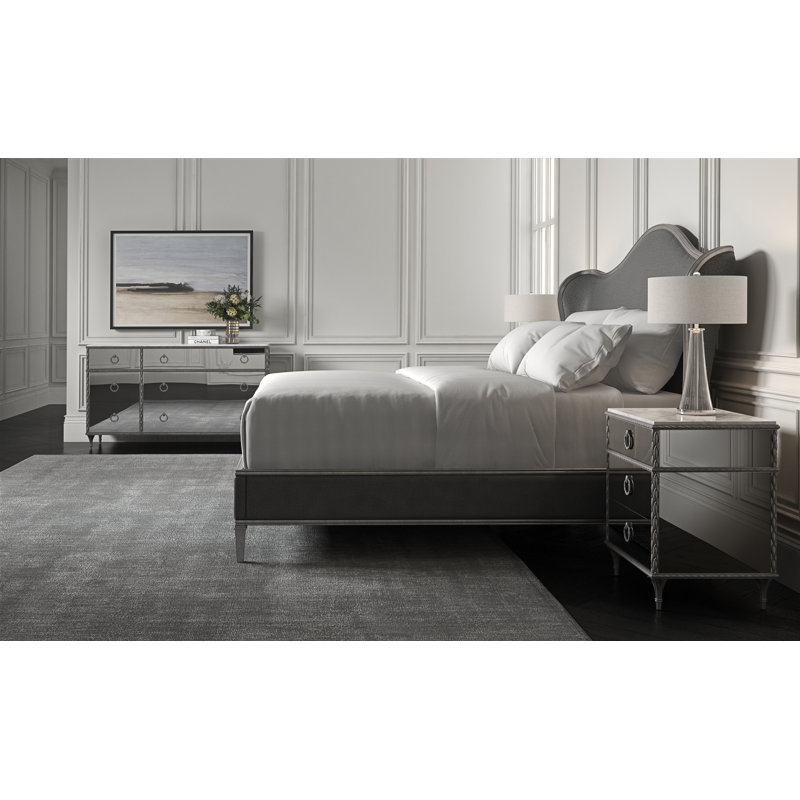 Beauty Upholstered Standard Bed, Queen, Gray