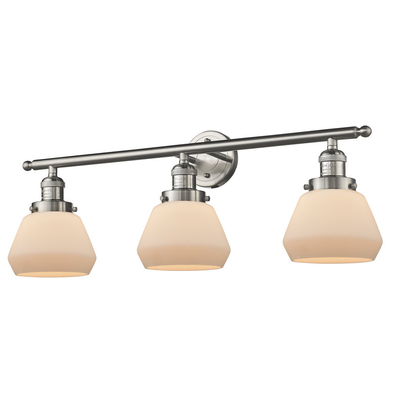 Chill 3 - Light Dimmable Vanity Light, Matte White Cased, Brushed Brass