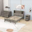 Ensemble de chambre à coucher, lit plateforme avec tête de lit, table de chevet et commode 3 pièces Kuehne-997863585-997863586