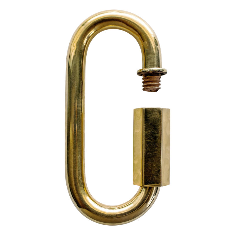Chaîne à maillons rapides, Laiton poli, H 3,46 po x l 1,5 po x P 0,31 po