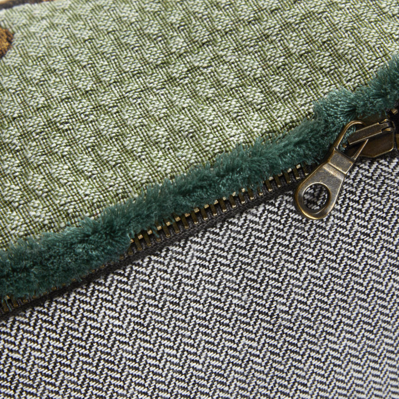 Aime Decorative Pillow, Green/Brown/White