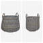 Vidaxl Planter Basket With Storage 2 Pcs Lacak Rattan Decorative Containers-809520184