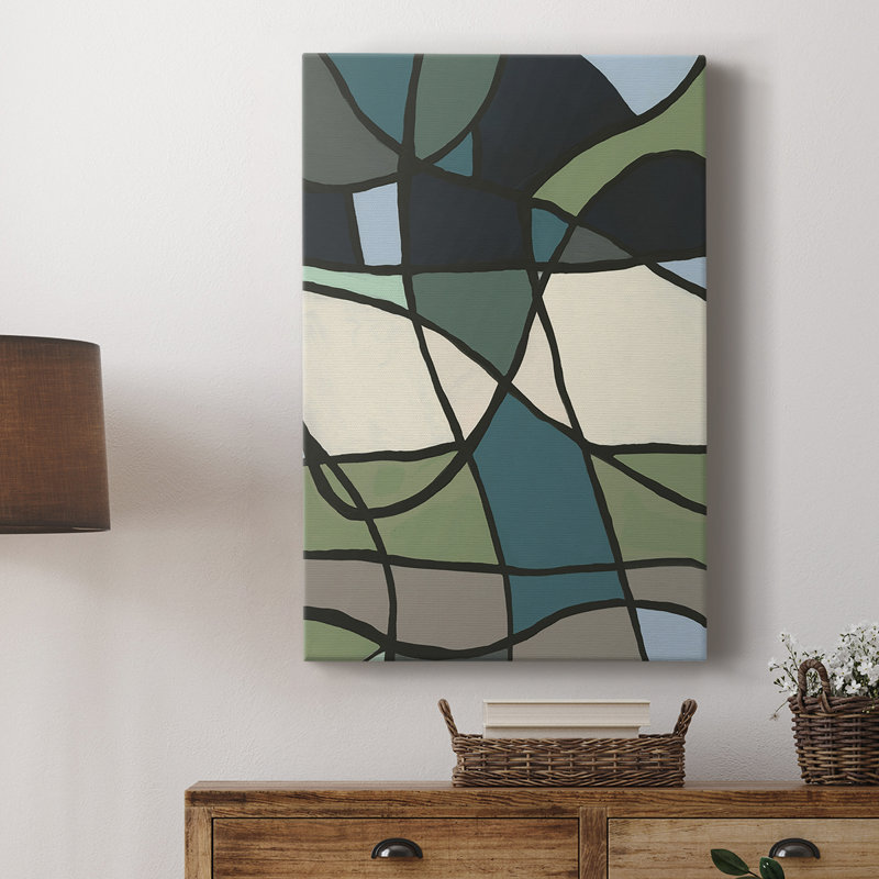 Vitrail multicolore I - galerie sur mesure Cavas, H 27 po x l 18 po