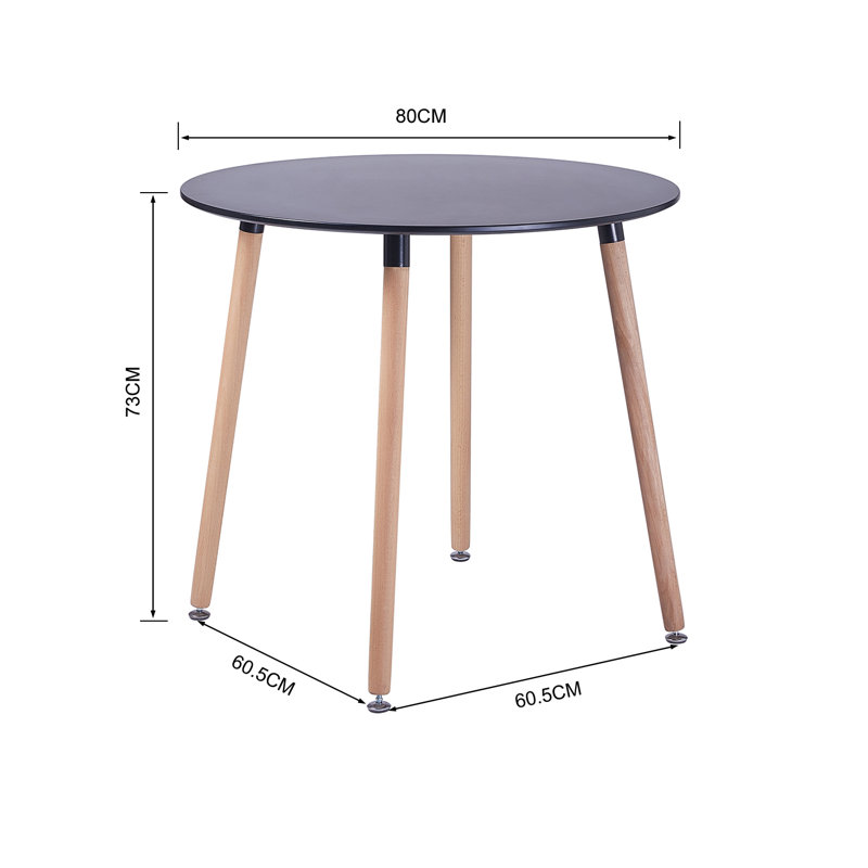 Emila 4 - Person Dining Set, Black, Black