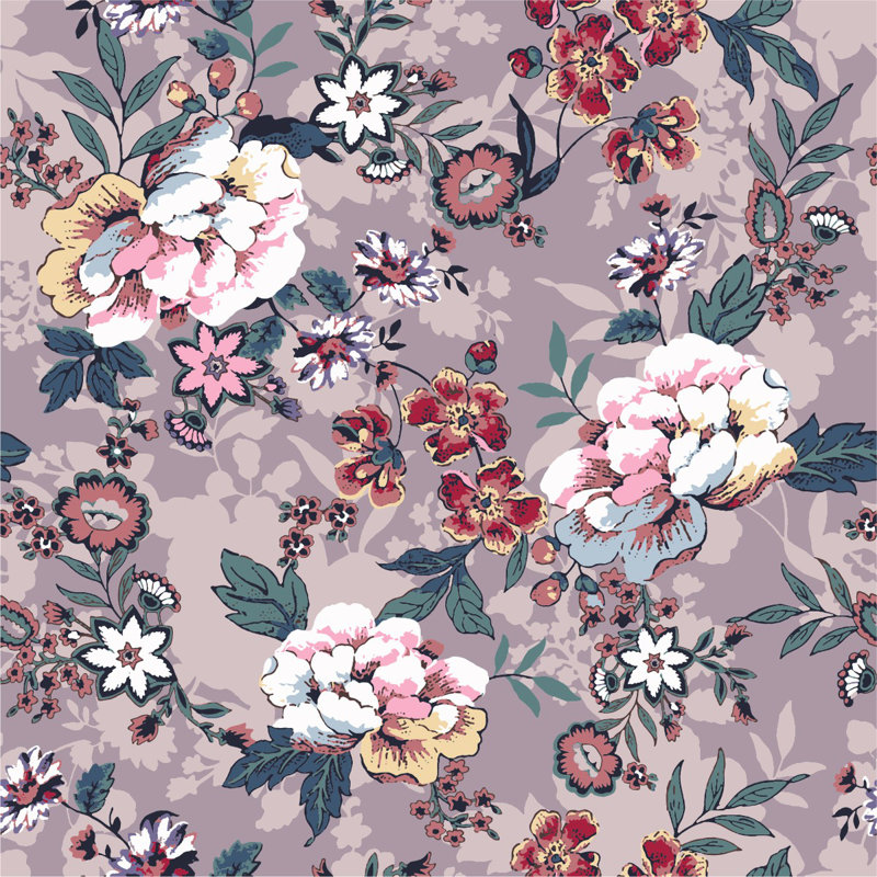 Floral Wallpaper Pre-Pasted Vinyl Floral
