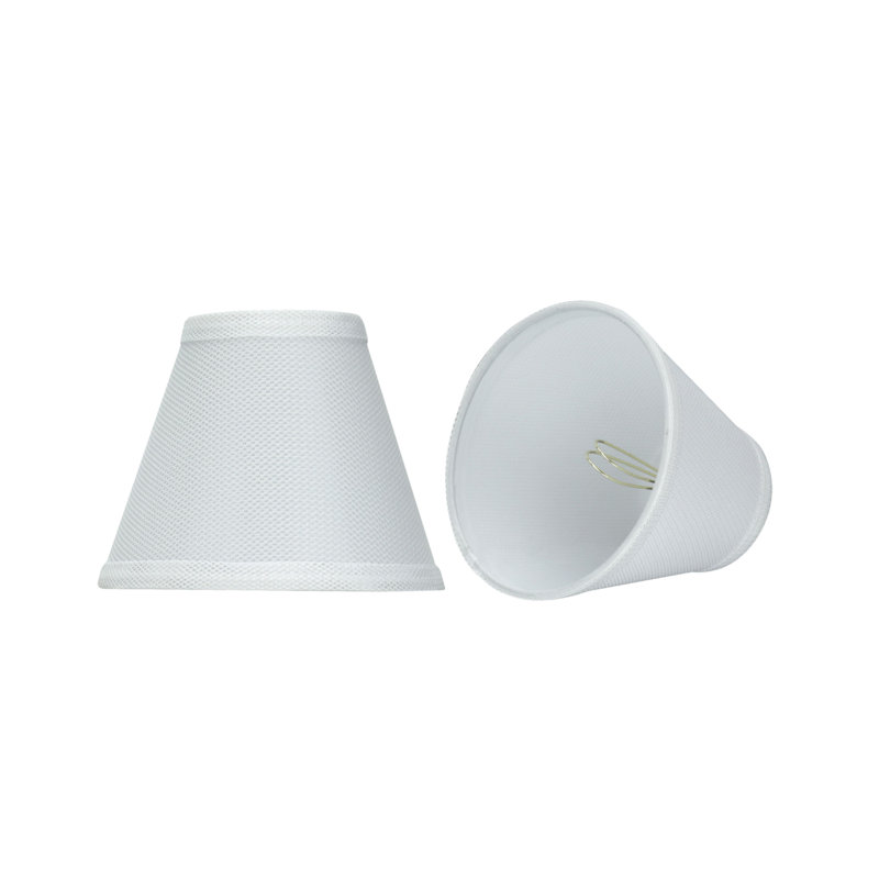 White Network Fabric Empire Chandelier Lamp Shade Set