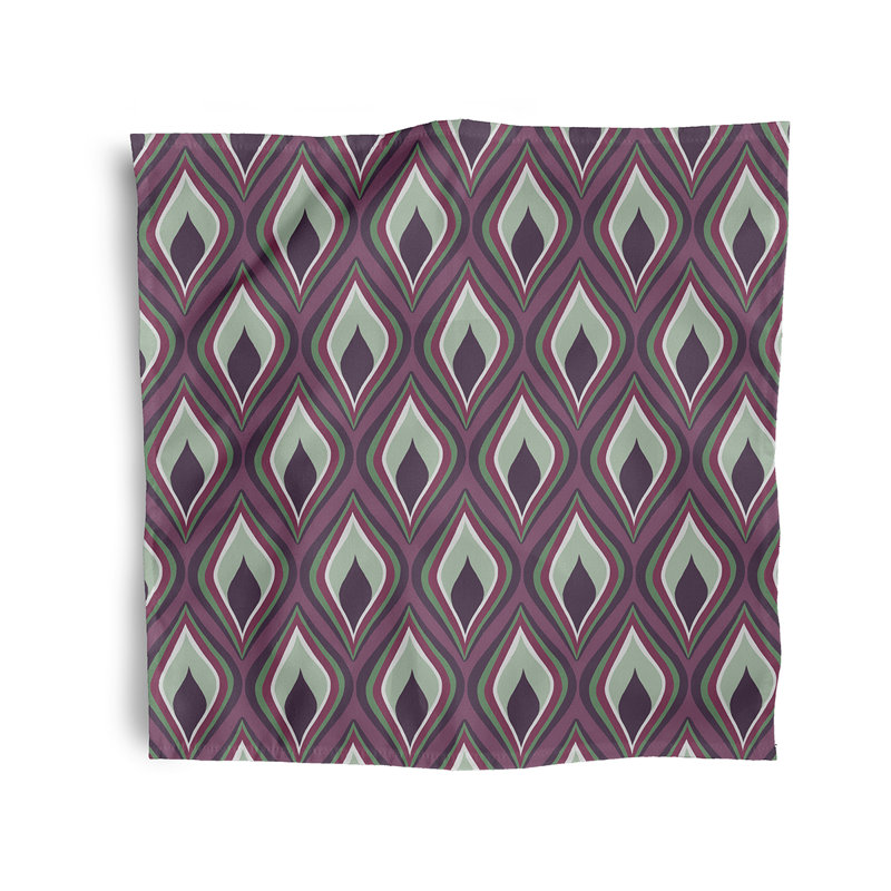 Cluny Polyester Geometric Square Napkin, Purple