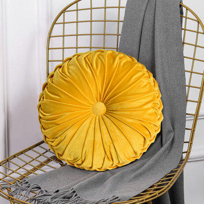 Echo Buttons Velvet Throw Pillow