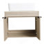 Ensemble de meuble-lavabo flottant avec lavabo en céramique Modern Design-1684558236