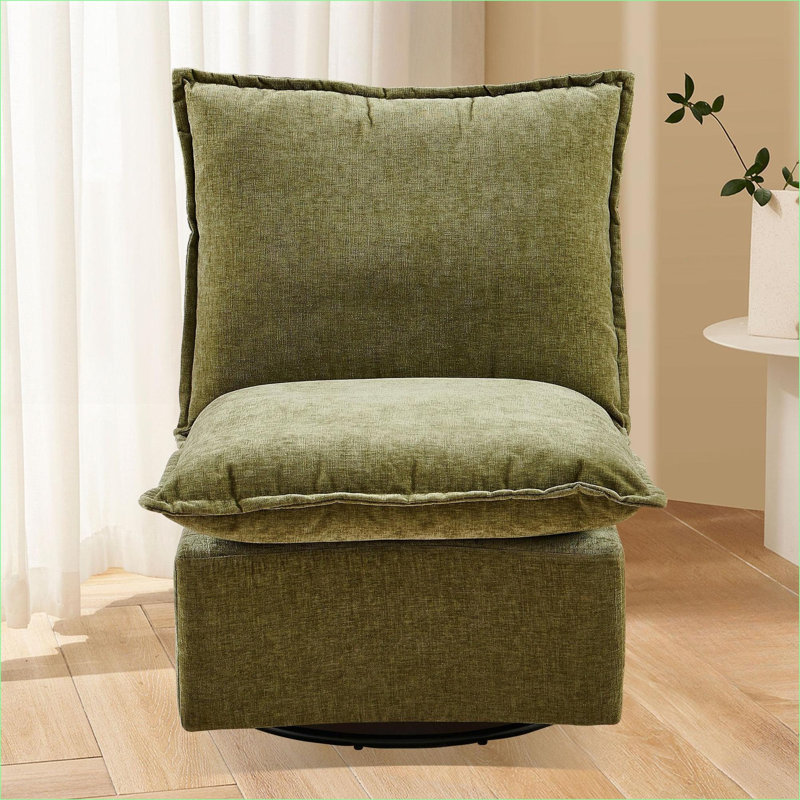 Detachable Chenille Single 360 Swivel Rocking Rocker,360 Swivel Sofa Chair & Single Sofa Lounge, Comfortable Seating for Living Room & Bedroom, Sofa-1PC