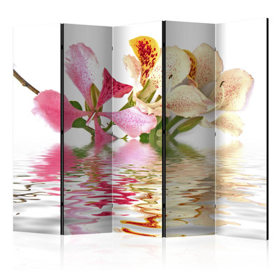 Stevenage 225 cm W x 172 cm H 5 - Panel Solid Wood Folding Room Divider