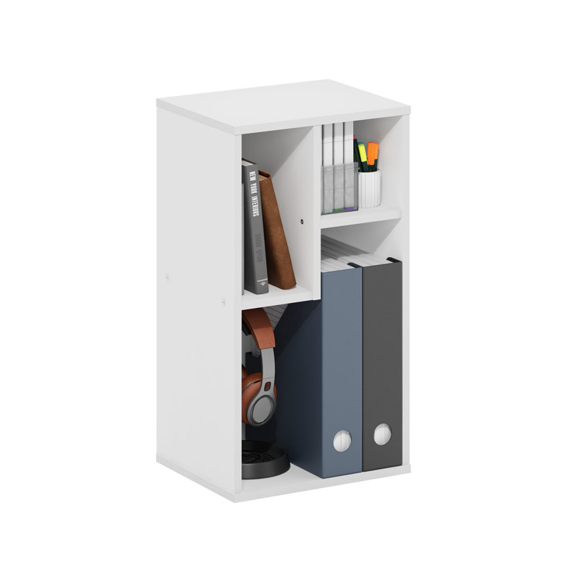 Runck 54cm H x 29.8cm W Bookcase, White