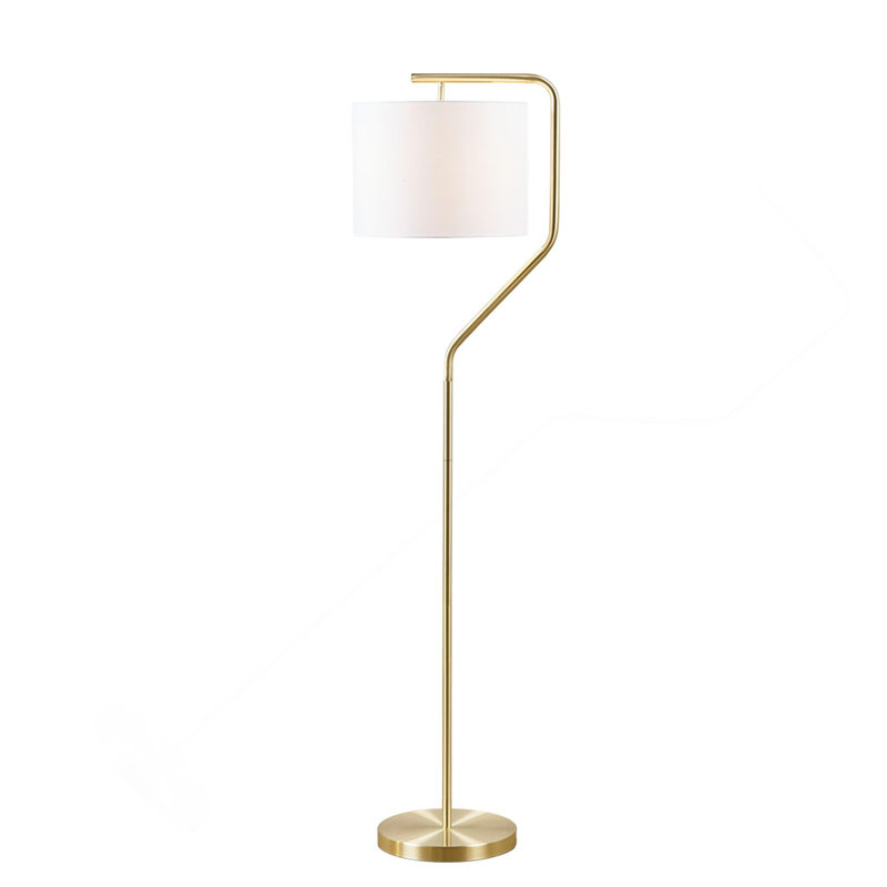 Lampe sur pied angulaire en métal