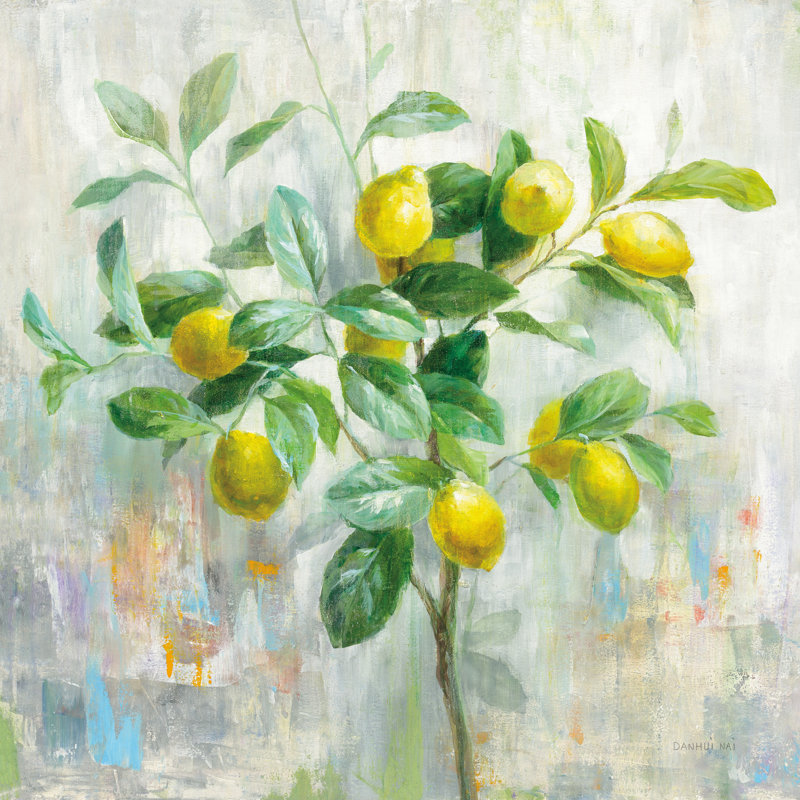Lemon Branch by Danhui Nai - Wrapped Canvas Painting, 91cm H x 91cm W