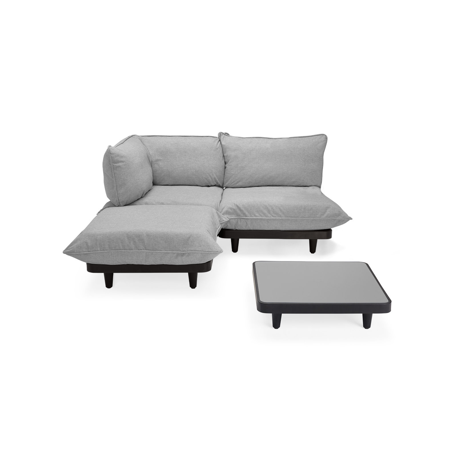 Paletti Outdoor Patio Modular Hocker, Rock Gray