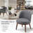 Modern Upholstered Accent Chair with Solid Wood Legs-1121957167