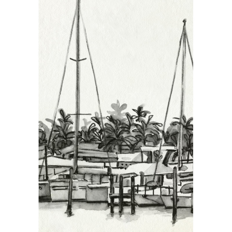 Neutral Tropics II by Emma Caroline - Wrapped Canvas Painting Print, 122 cm H x 81 cm W, Black Floater Framed