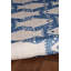 Tapis ivoire et bleu lavable à la machine Fiennes-527003877