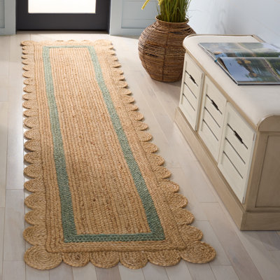 Tapis géométrique en jute tissé à la main Inaki